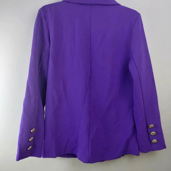 Medium Purple Blazer Long Sleeve Suit Stretch Jacket NWT - Picture 2 of 3